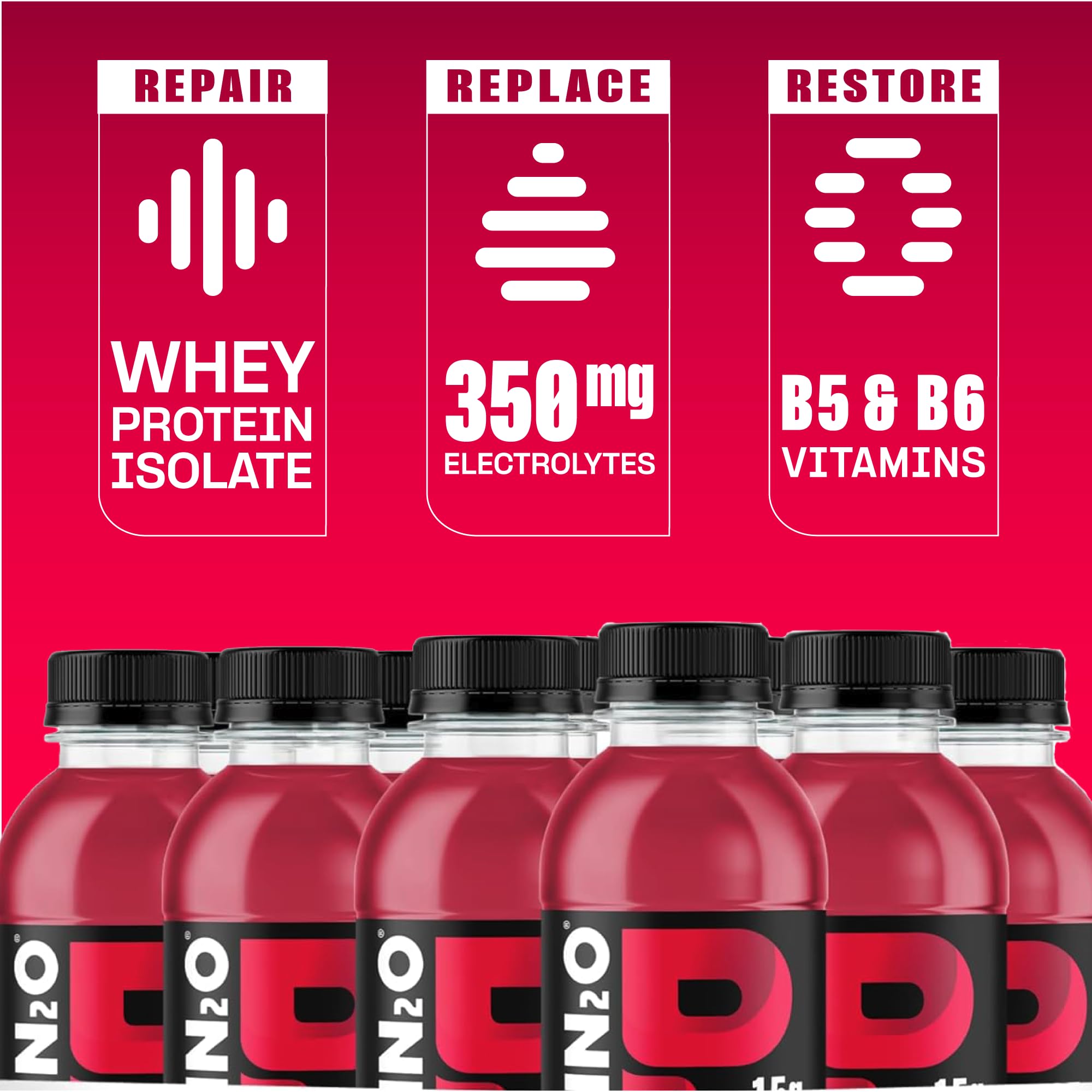 Protein2o hydration with ice, cool zero junk beverage.