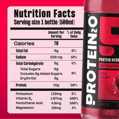 Protein2o hydration drink glass refresh, ideal after training.
