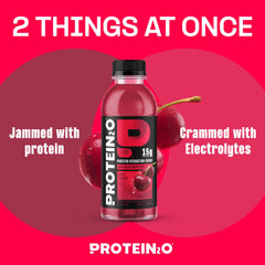 Protein2o hydration label close-up showing 15g protein and electrolytes.