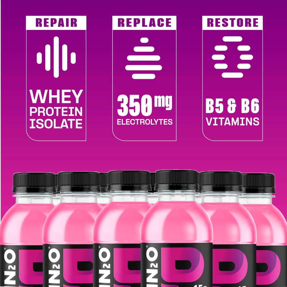 Protein2o nutrition facts close-up highlighting clean ingredients and 0g sugar.