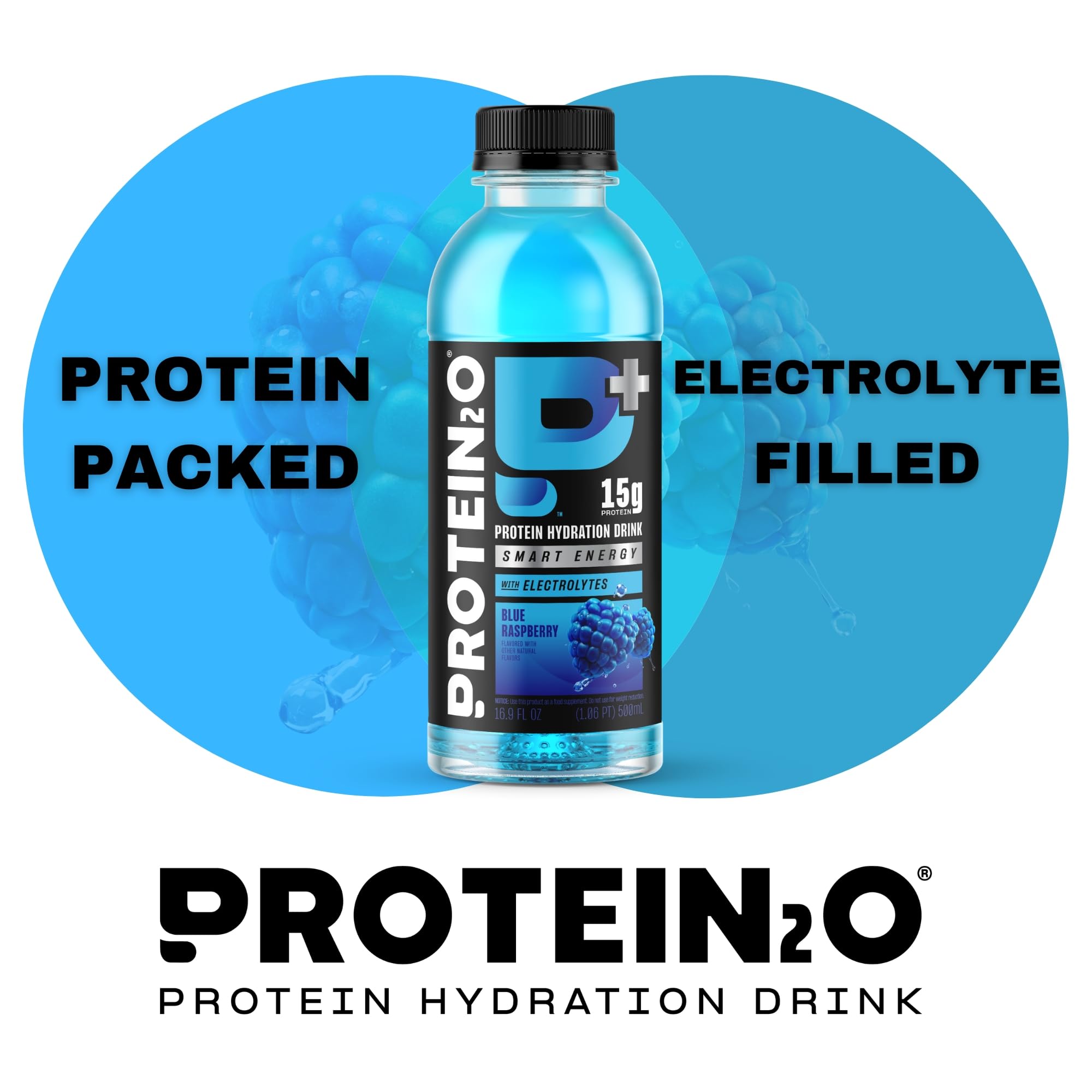 Protein2o 12-pack on-the-go hydration for gym and travel.