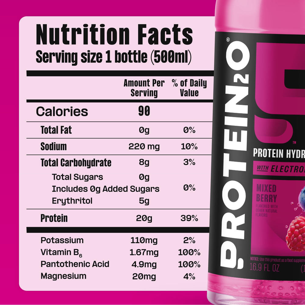 Protein2o on-the-go ready-to-drink demonstrating convenient post-workout refreshment.