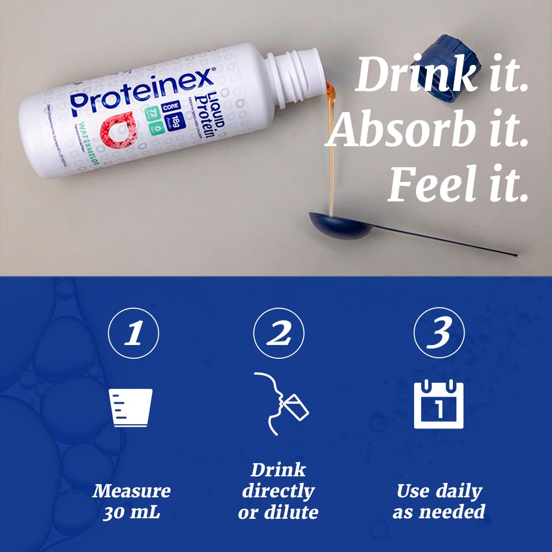 Proteinex glass with collagen sip suggests refreshing, sugar-free option for hydration.