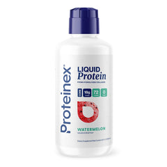Proteinex Watermelon collagen bottle shows ready-to-drink convenience and zero sugar benefits.