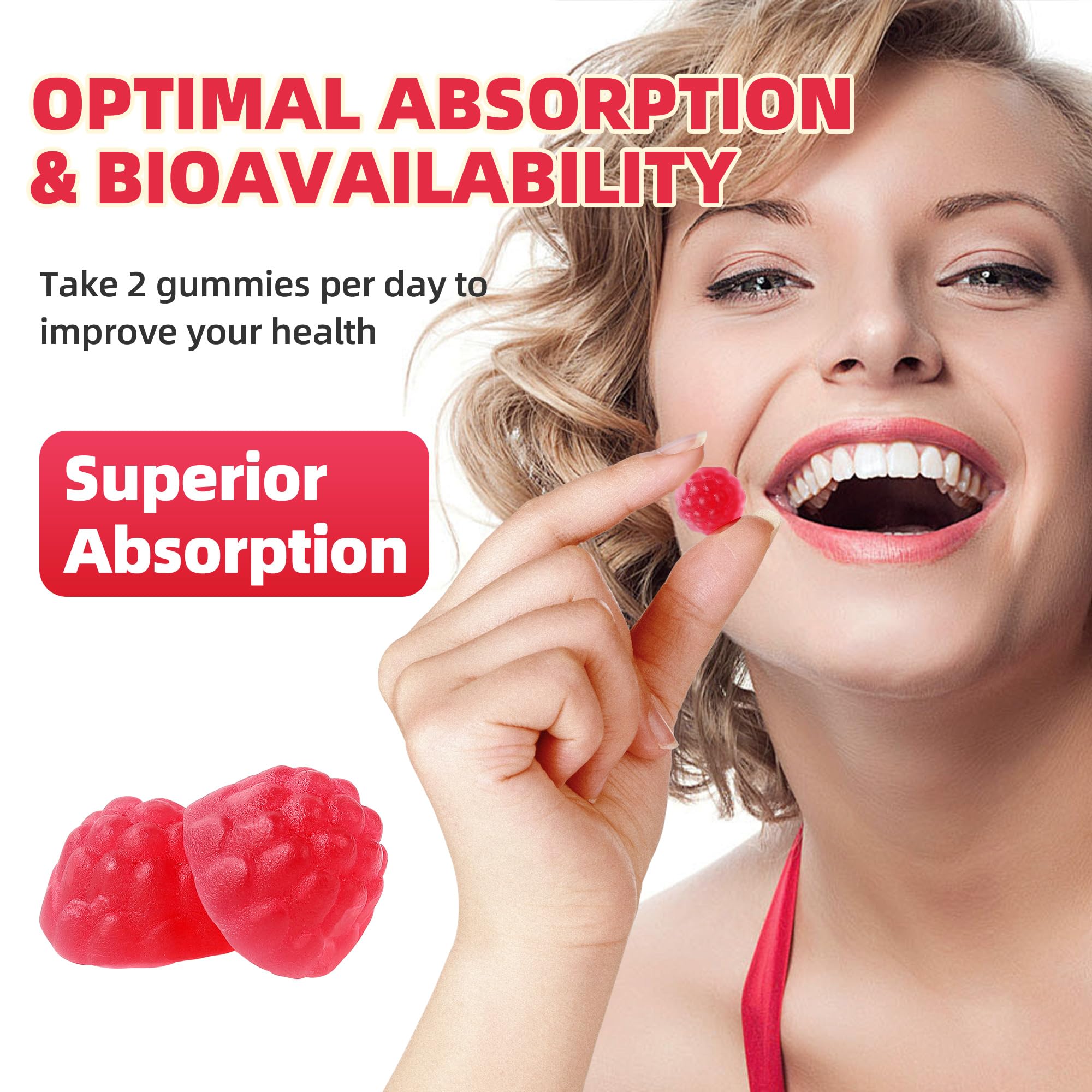 Gummies with vegan and gluten-free indicators for clean wellness