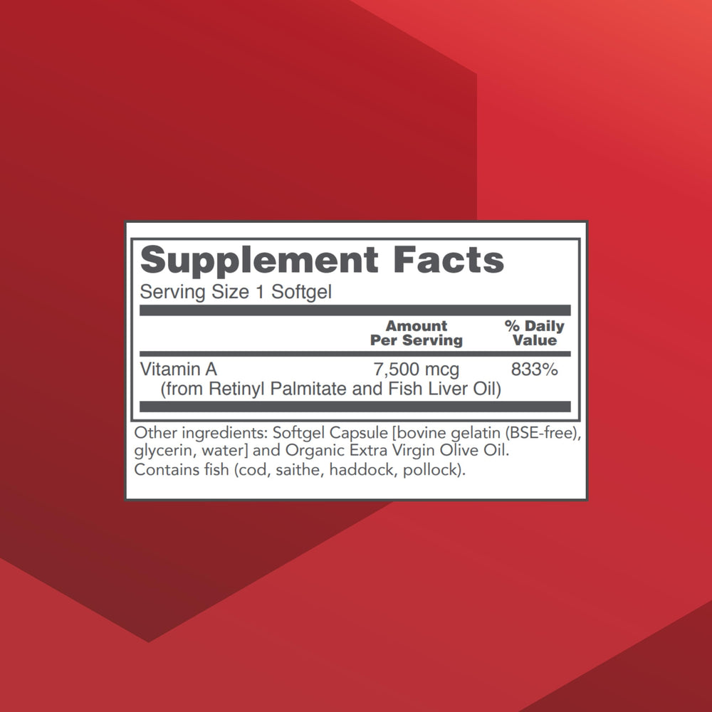 Closeup of PROTOCOL FOR LIFE BALANCE Vitamin A softgels for easy daily use