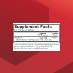 Closeup of PROTOCOL FOR LIFE BALANCE Vitamin A softgels for easy daily use