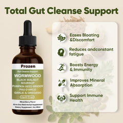 PROZEN Wormwood Drops bottle-close-up highlights fast-absorbing liquid for sensitive digestion.