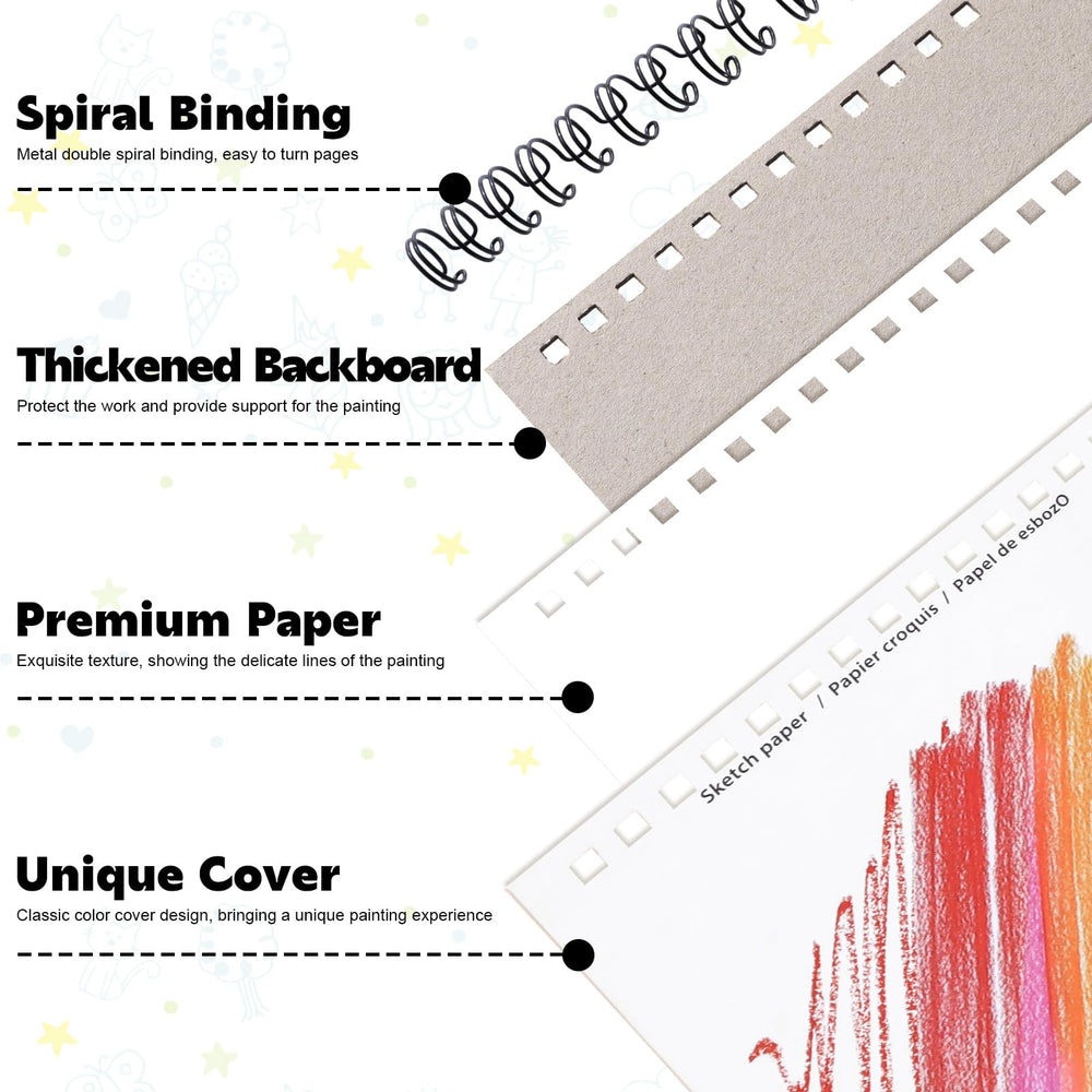 Prudiut dry-media ready paper supports pencils and charcoal for precise lines.