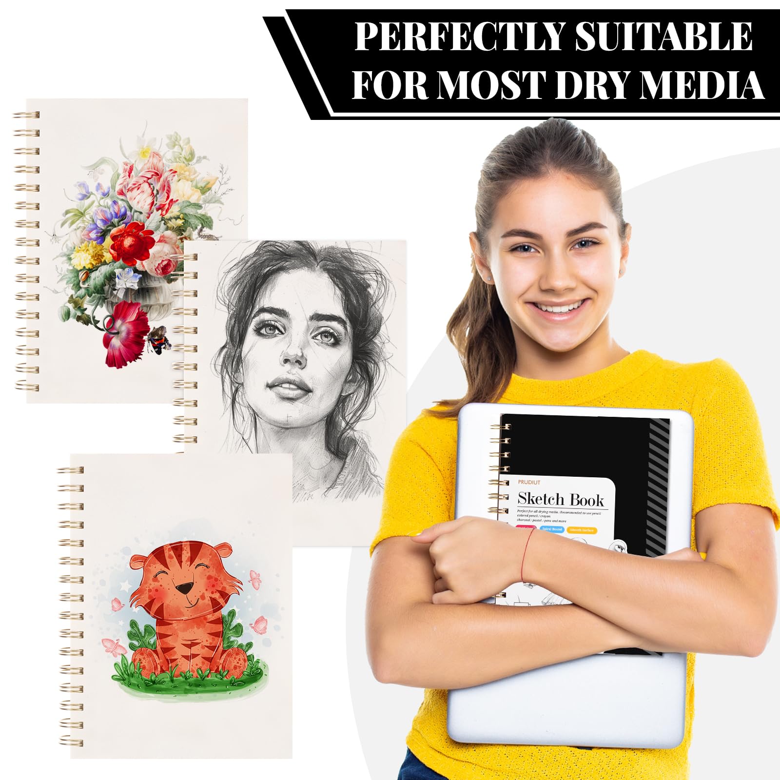 Prudiut durable hardcover with reinforced spine for stability during travel