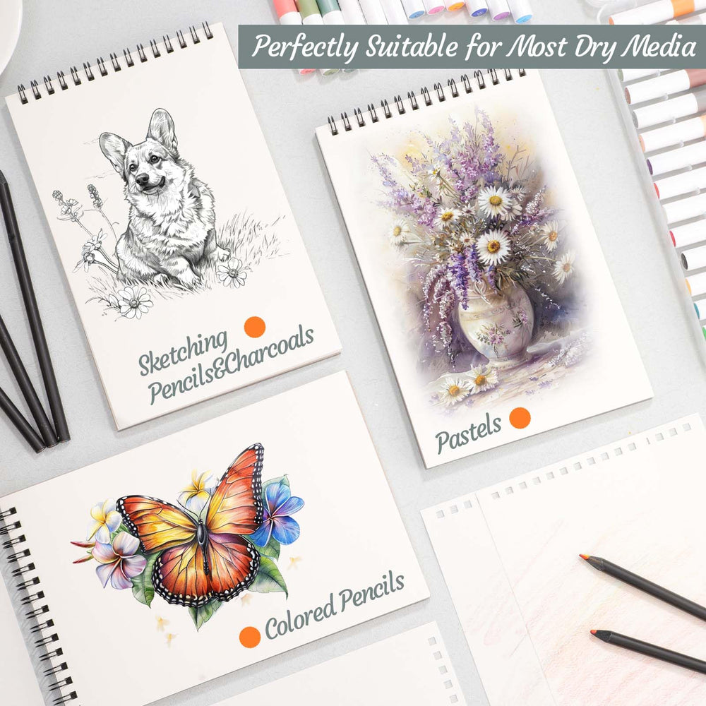 Prudiut kids doodle session using portable sketch books