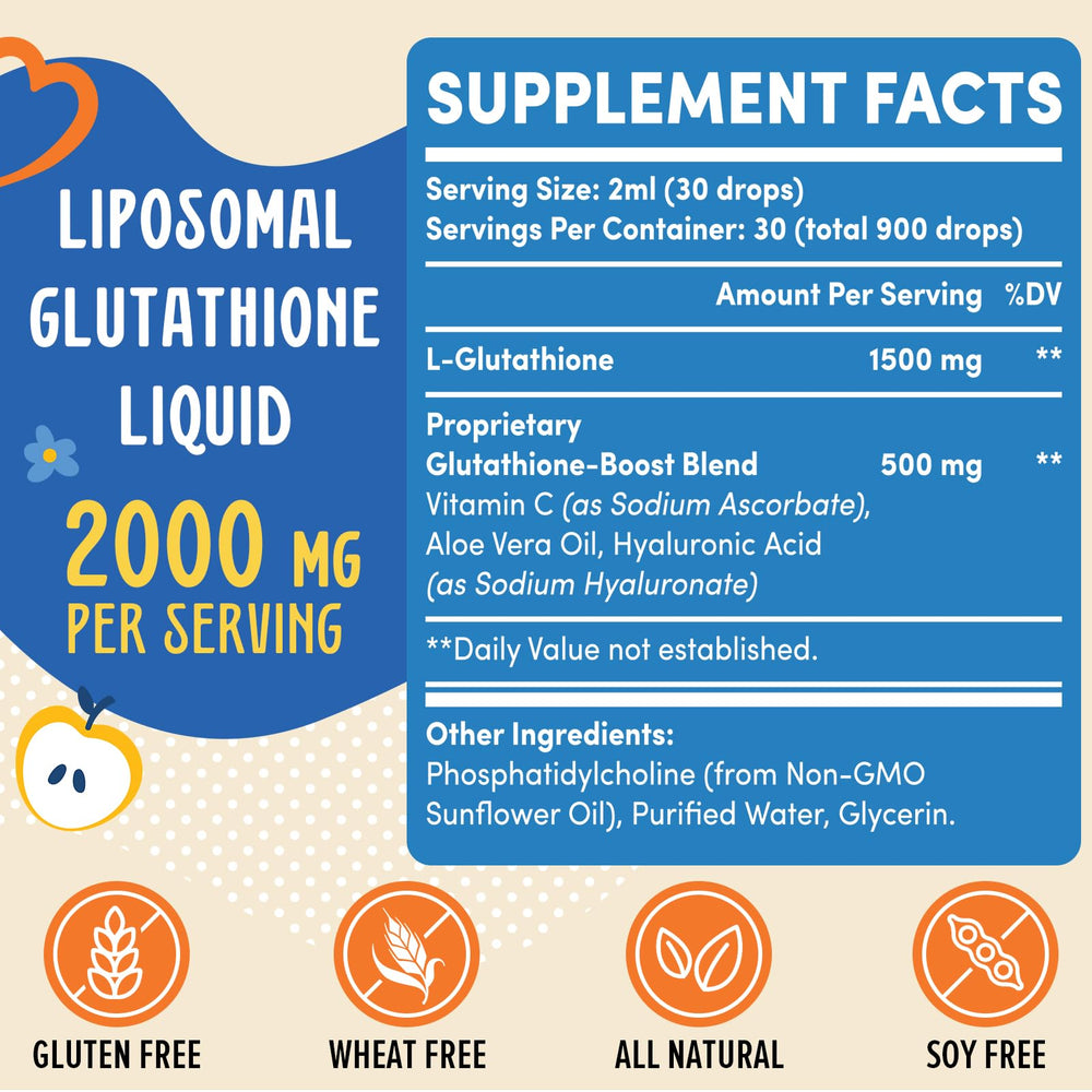 Prunucis glutathione drops pouring action showing easy liquid administration.