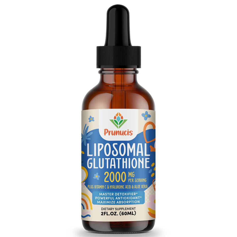 Prunucis liposomal glutathione bottle 60ml closeup for reliable daily antioxidant support.