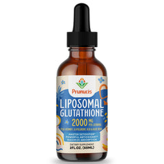 Prunucis liposomal glutathione bottle 60ml closeup for reliable daily antioxidant support.