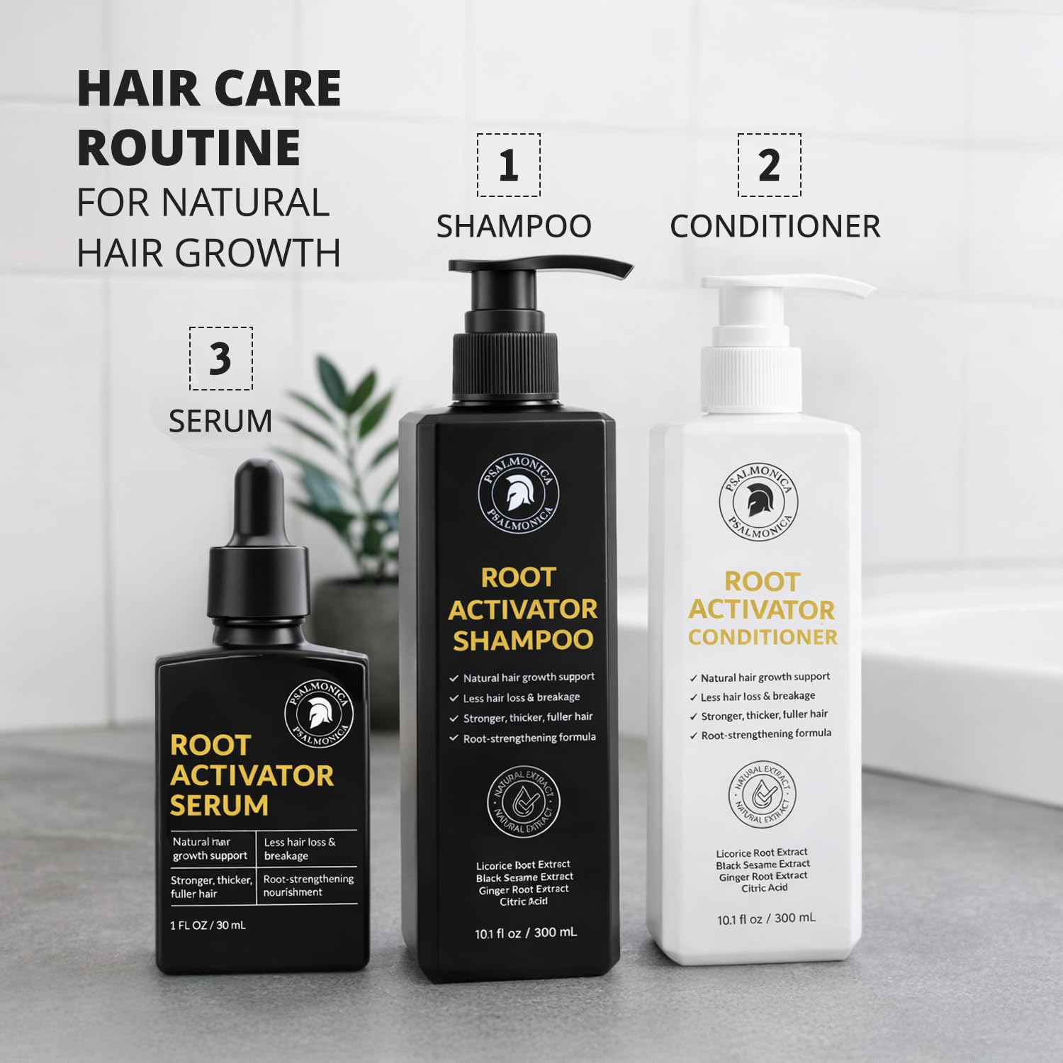 Psalmonica Hair Density After Use: visual improvement with consistent use.
