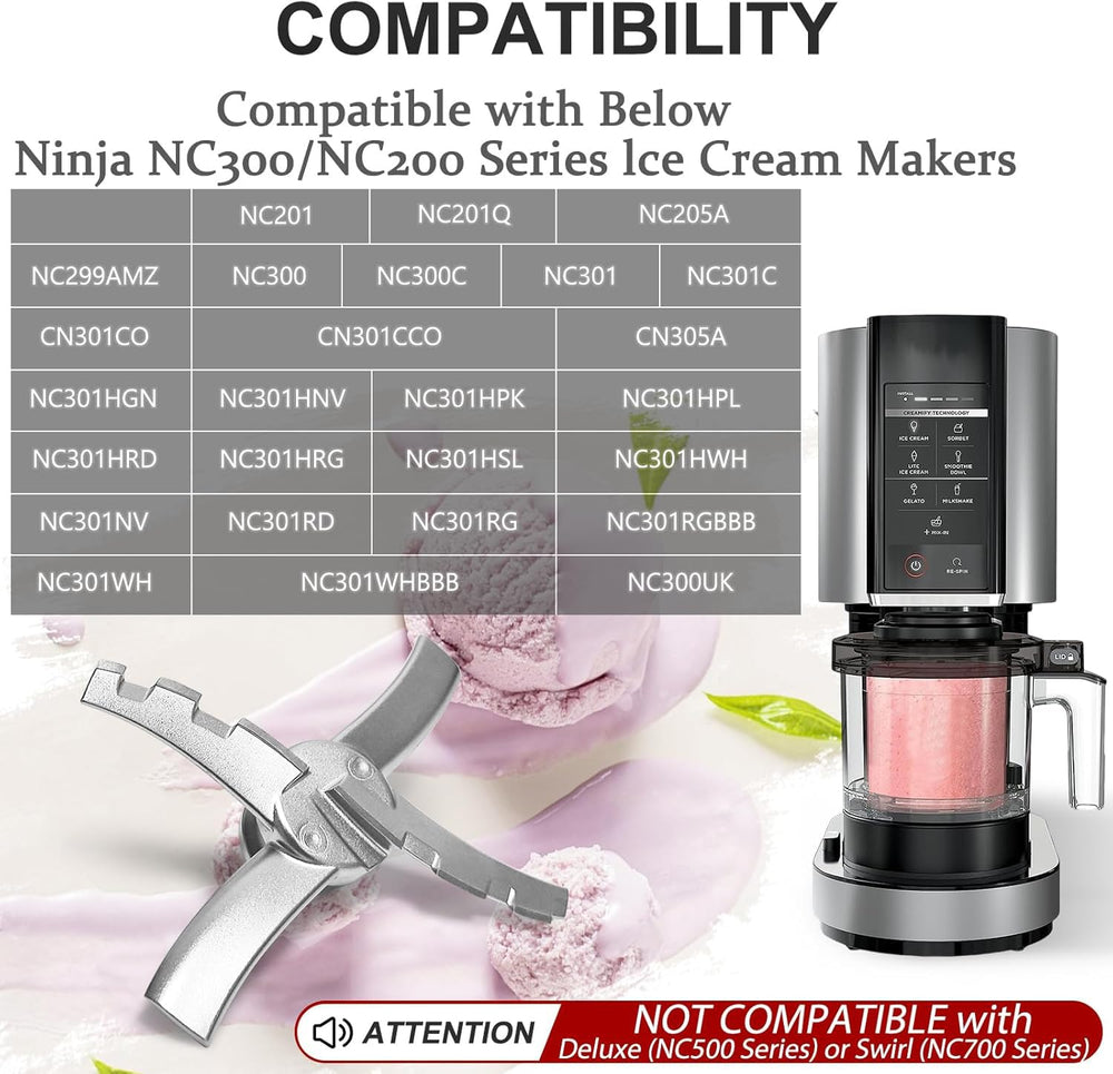 Psasrm replacement blade for Ninja Creami NC299AMZ delivers quick, even mixing