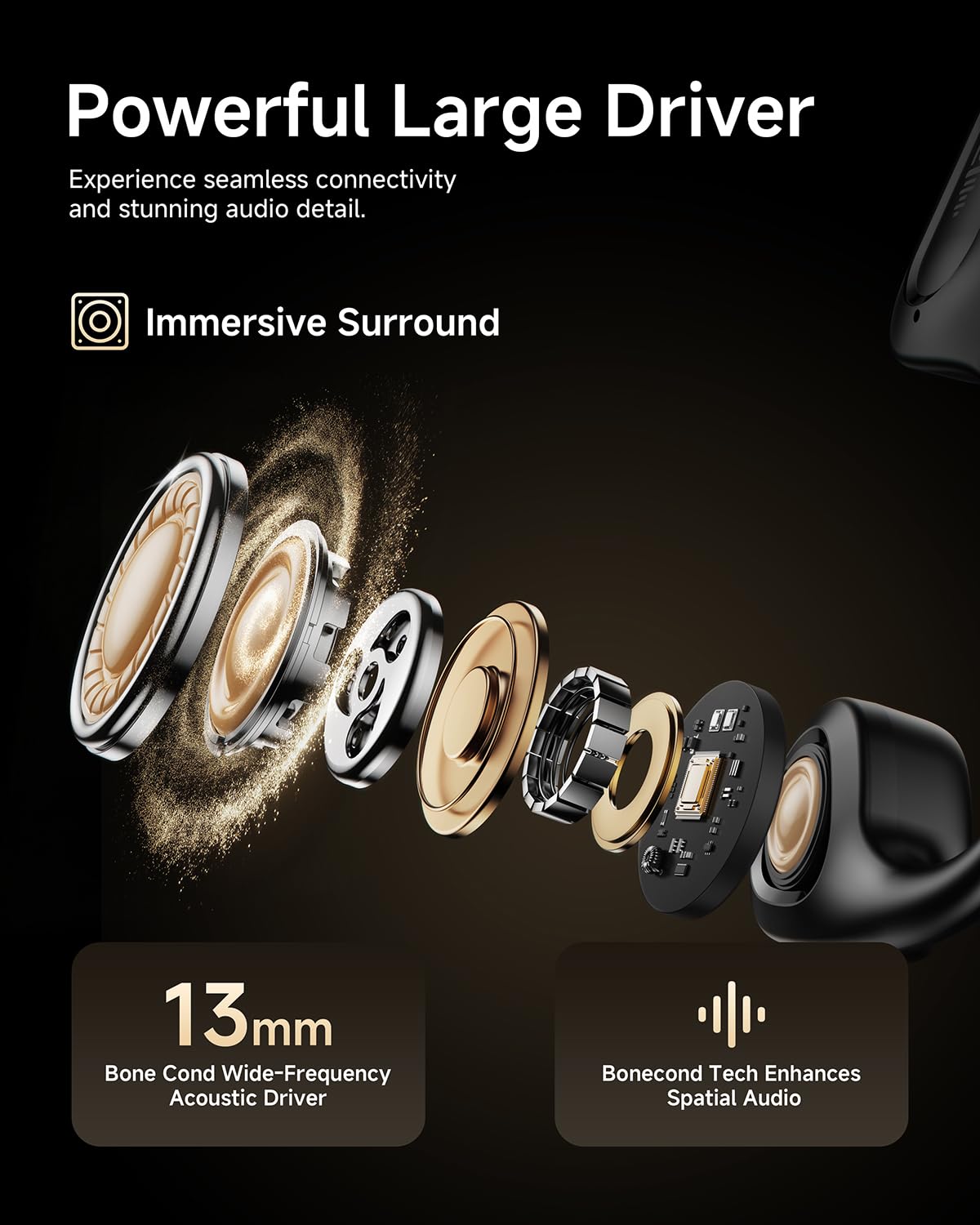 PSIER 13 mm drivers delivering clear mids and crisp treble for rich sound