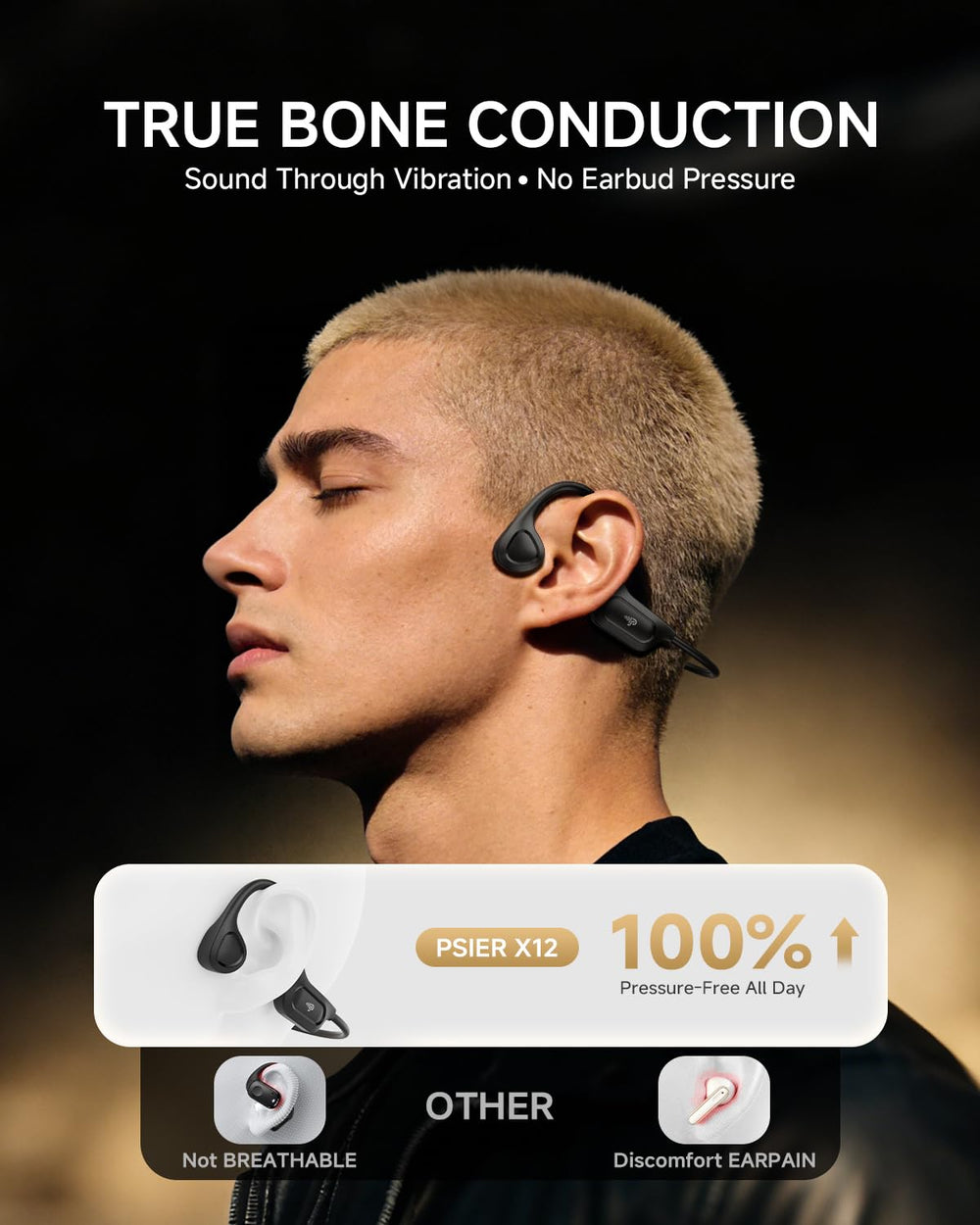 PSIER Bluetooth 6.0 connectivity for quick pairing and stable wireless audio