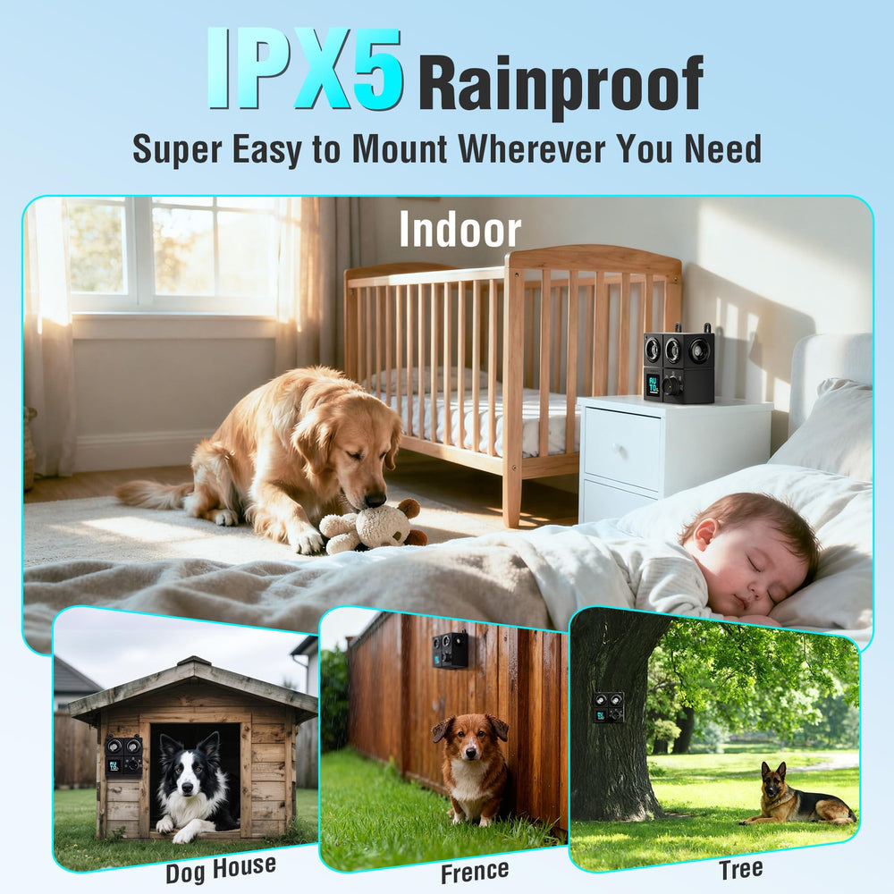 PSITUGE compact barking control device for indoor spaces.