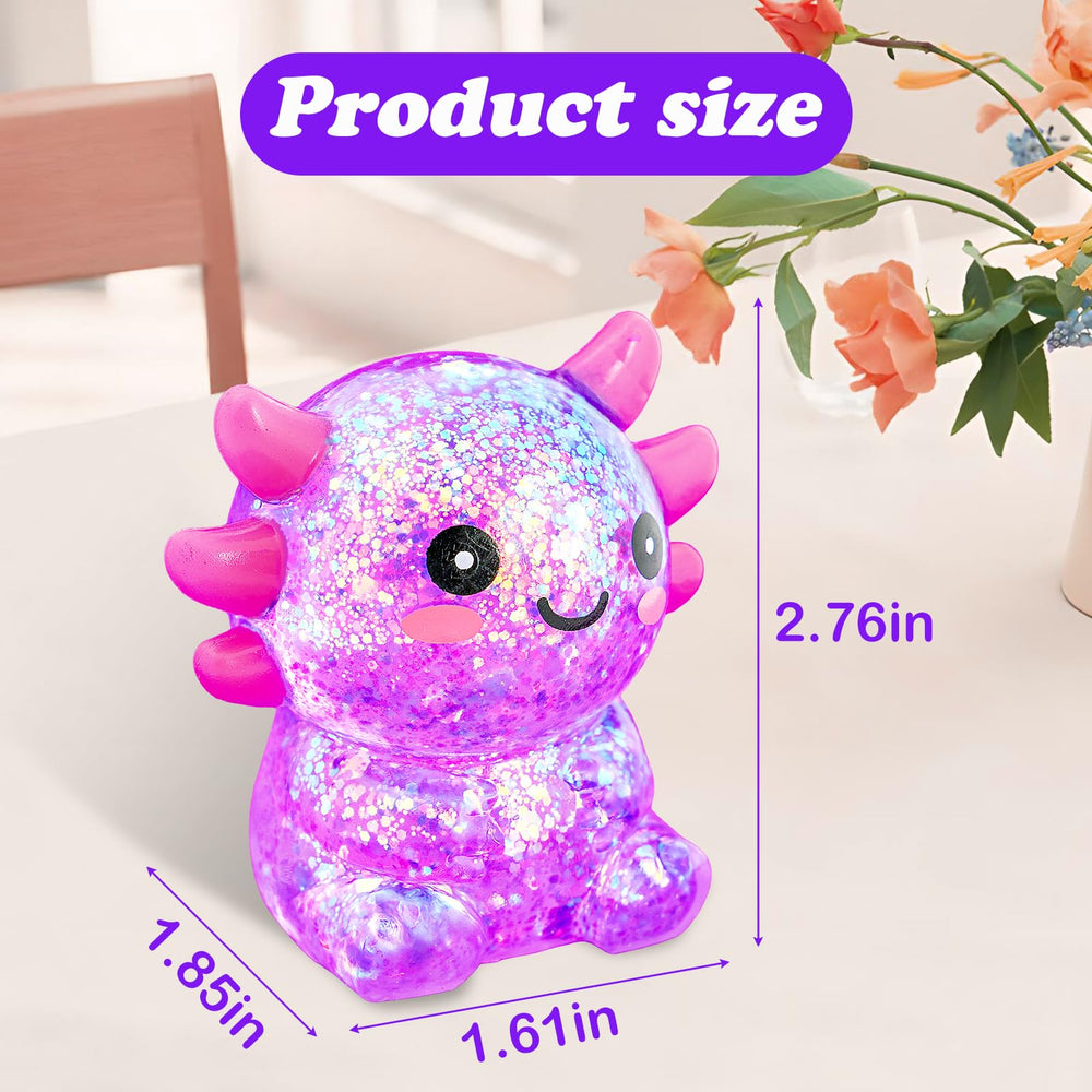 Ptdumyjua axolotl stress-relief toy in blue promotes focus during tasks.