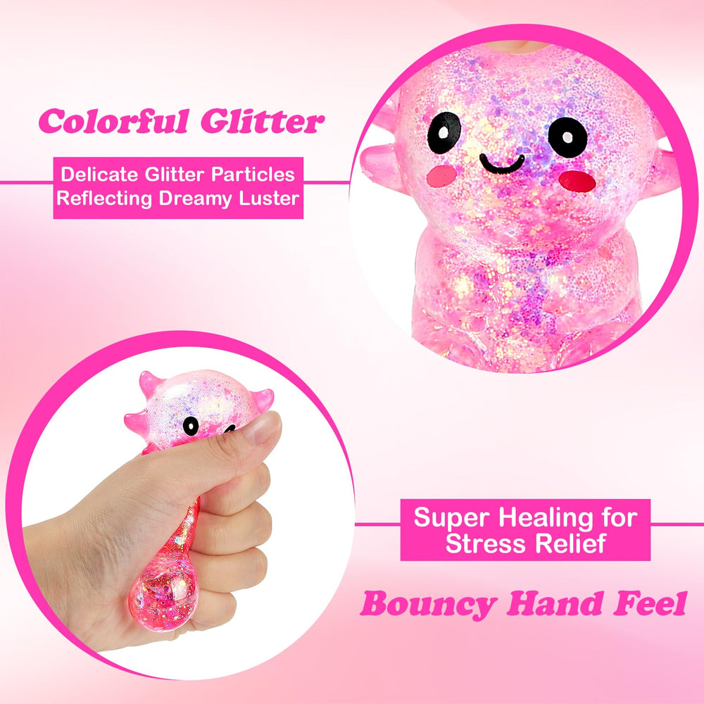 PTDumyjua squishy axolotl orange for a cute, portable stress ball