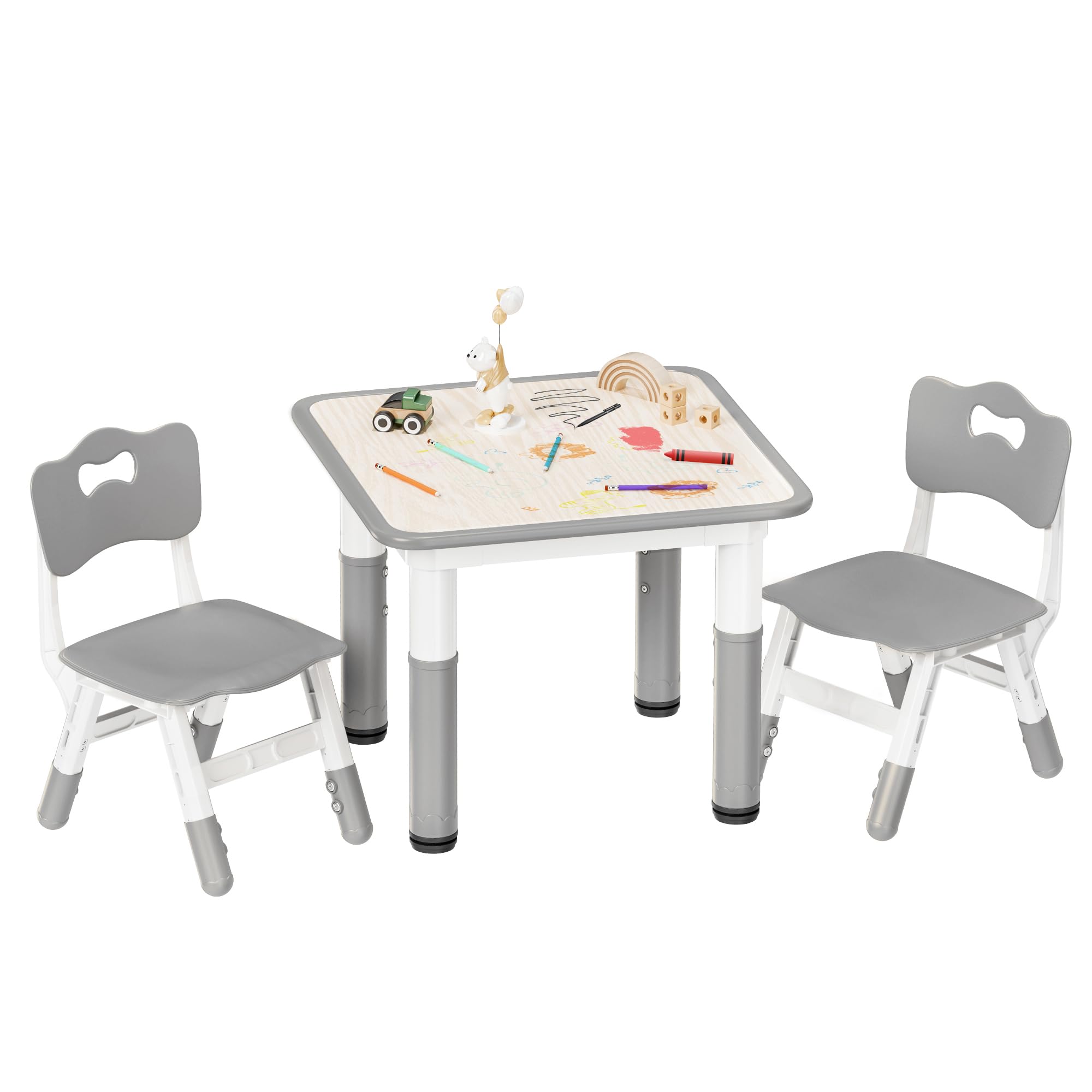 Pterying kids table with graffiti desktop supports creative play and focus.