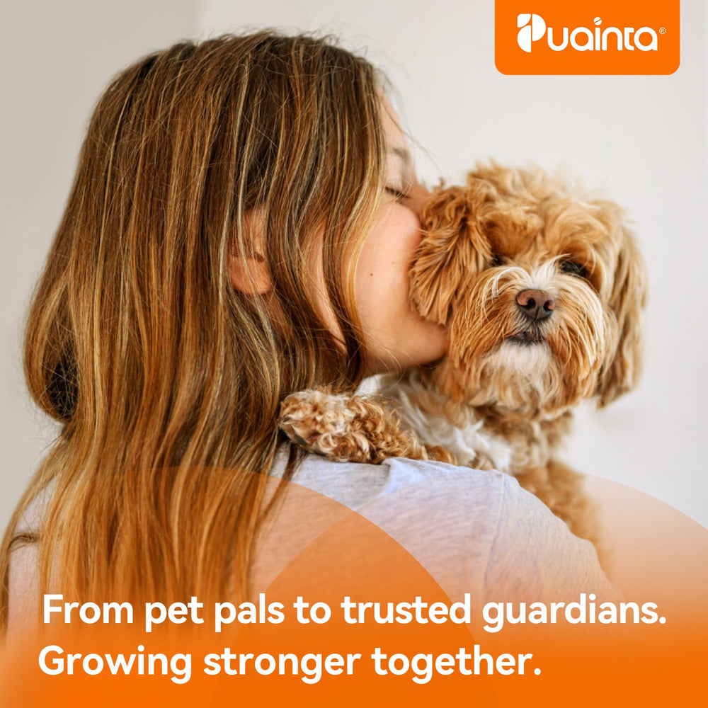 PUAINTA bottle application on a paw for itch relief.