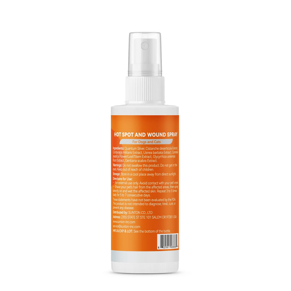 PUAINTA topical spray for hotspots demonstrates soothing care for minor skin irritations.