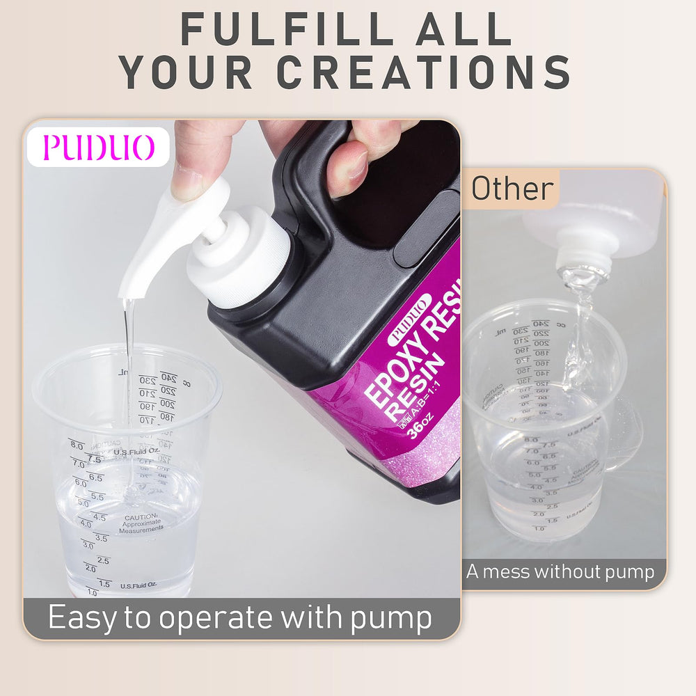 Puduo resin kit food-grade safe and low-odor for home crafting.