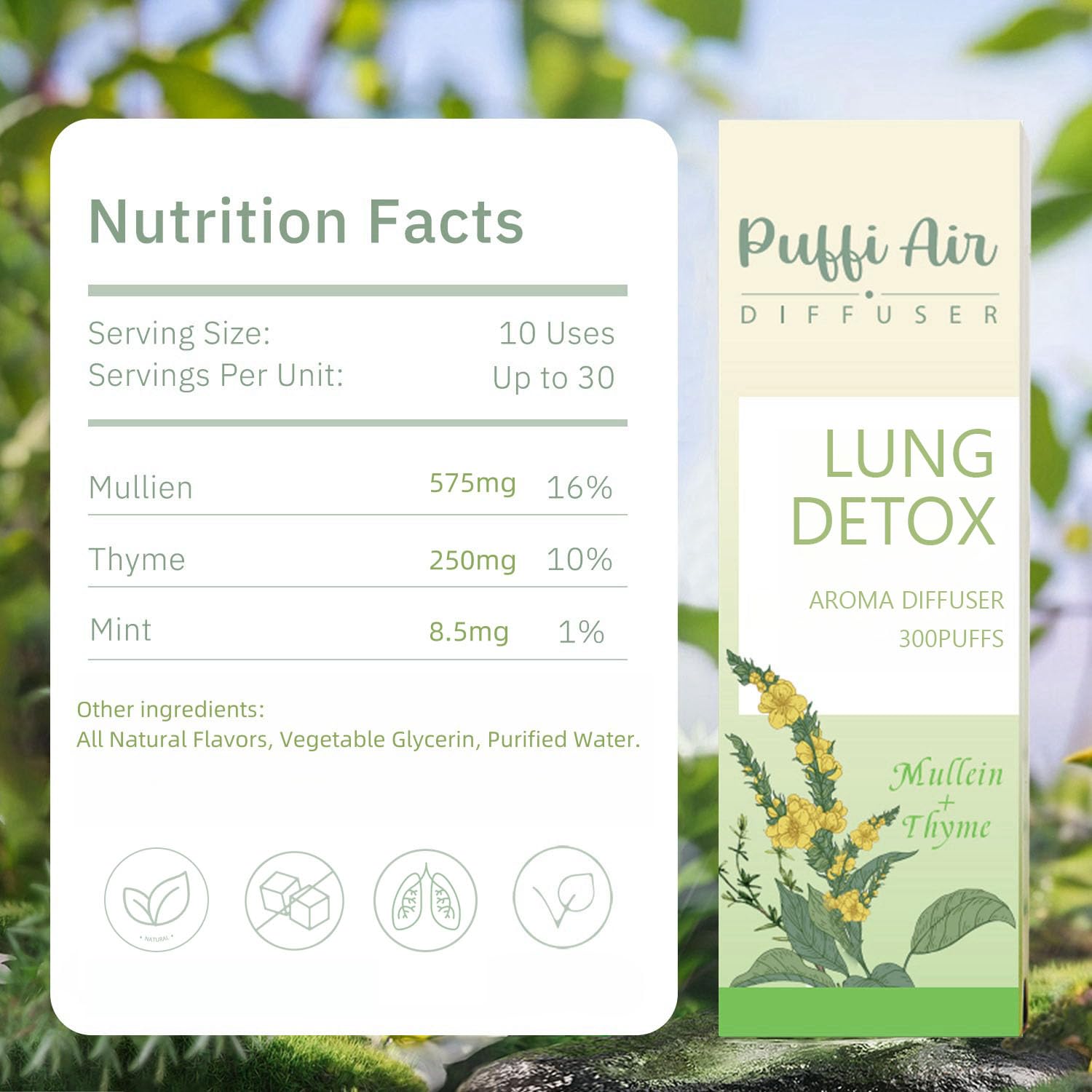 PUFFIAIR diffuser pen with thyme delivers a soothing aroma for daily comfort.