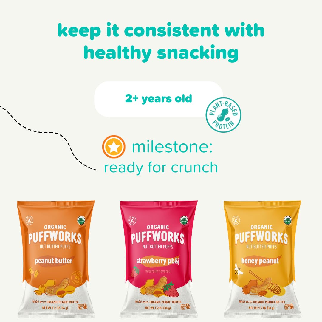 Puffworks Baby single-ingredient nuts focus with minimal fillers.