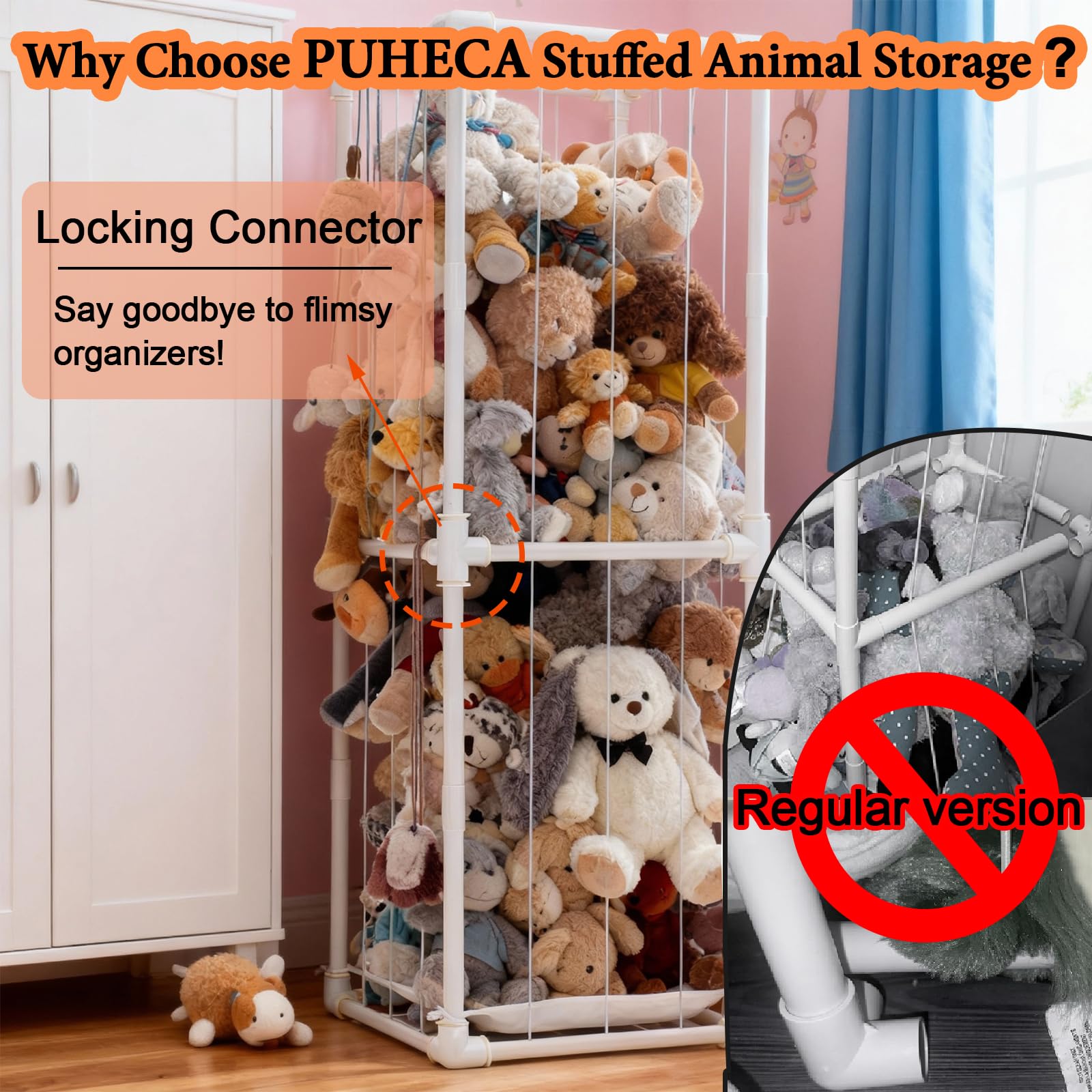 Puheca creative zoo-theme storage solution for organizing toys.