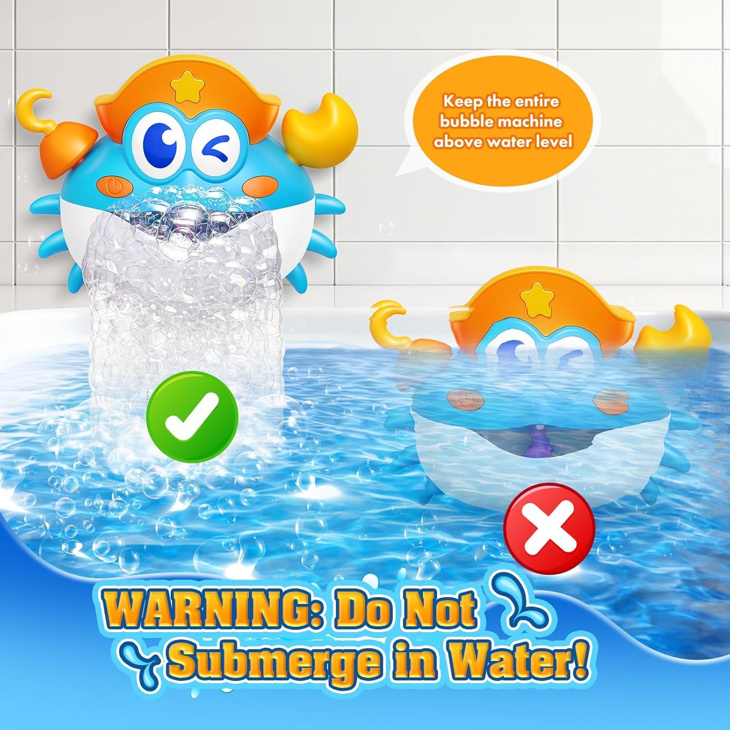 Puidapo RGB lights add color-filled underwater vibes during baths.