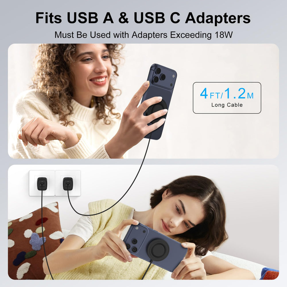 Pukiou S25 Ultra on charger with strong magnetic alignment