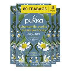 Pukka Calming Chamomile tea bags ready for a relaxing evening ritual