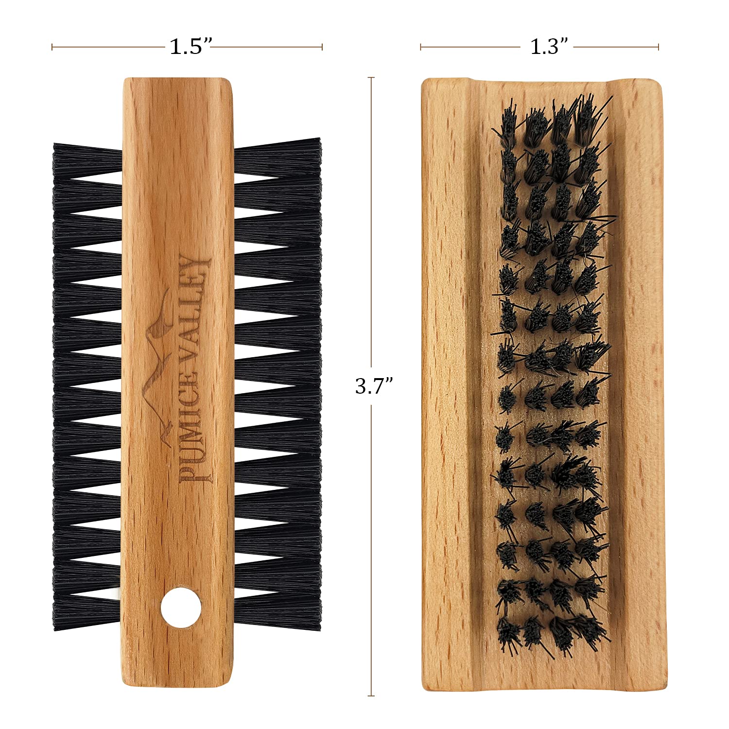 Pumice Valley brush cleans fingernails and toes effectively.