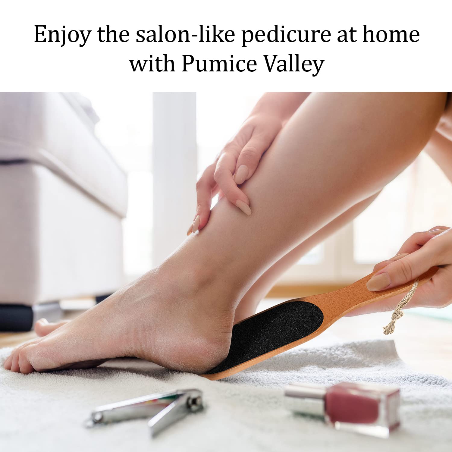 Pumice Valley Foot File cleans easily and dries for shower routines
