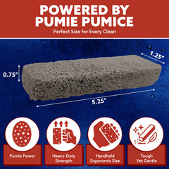 Bath tub cleaning with PUMIE HDW Scouring Stick on porcelain.