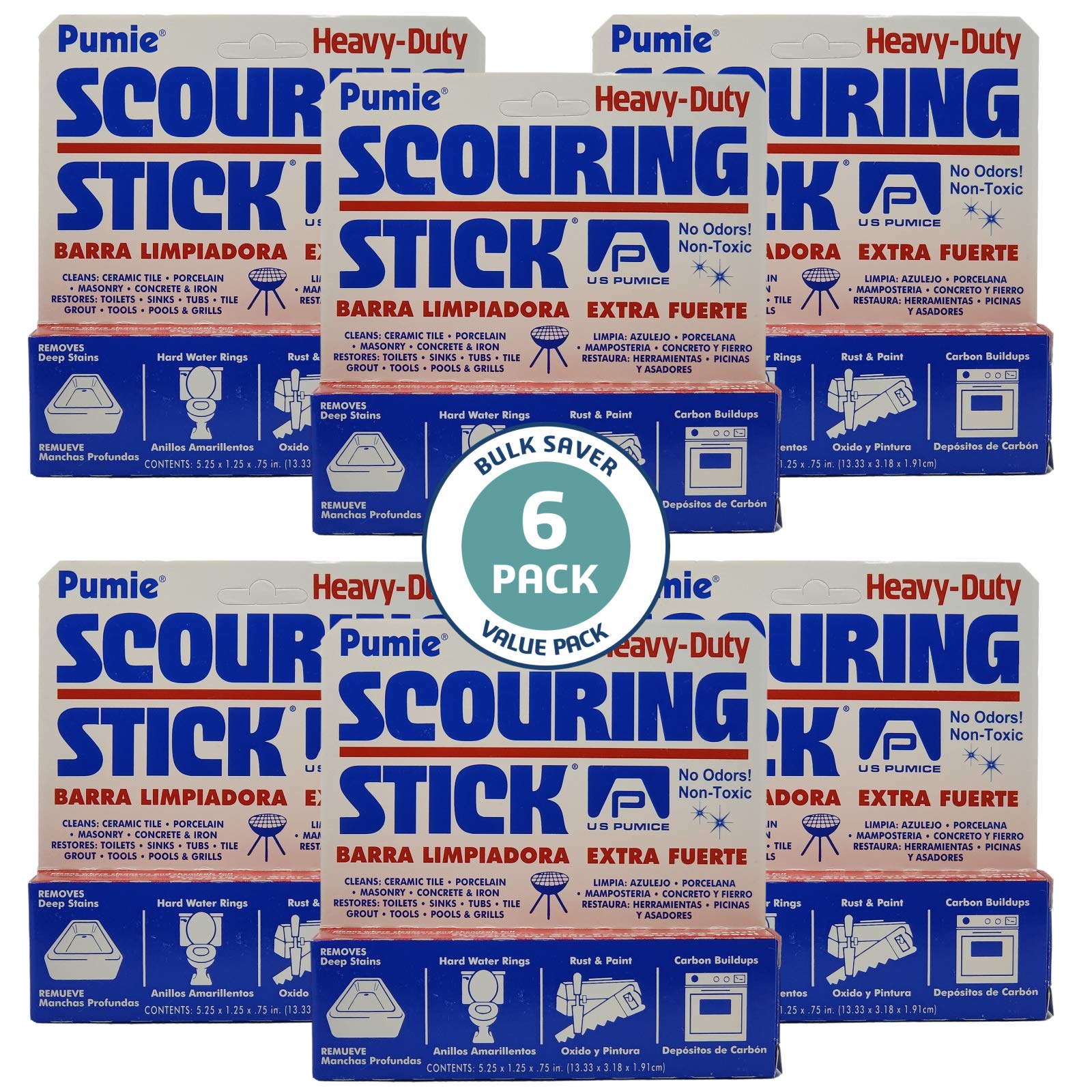 PUMIE HDW Scouring Stick removes toilet bowl stains and hard water rings.