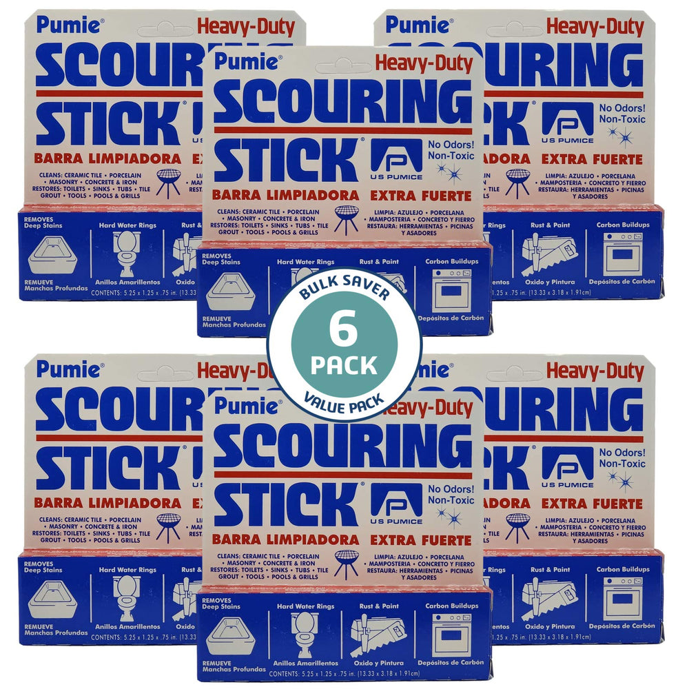 PUMIE HDW Scouring Stick removes toilet bowl stains and hard water rings.