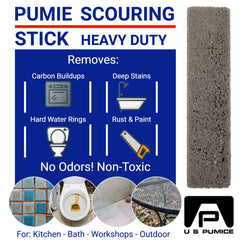 PUMIE pumice stick scrubs toilet rings safely without harsh chemicals