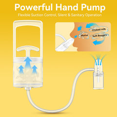 Pumpinose CHIBOJI edition with hand-pump delivers quiet, controllable suction for babies.