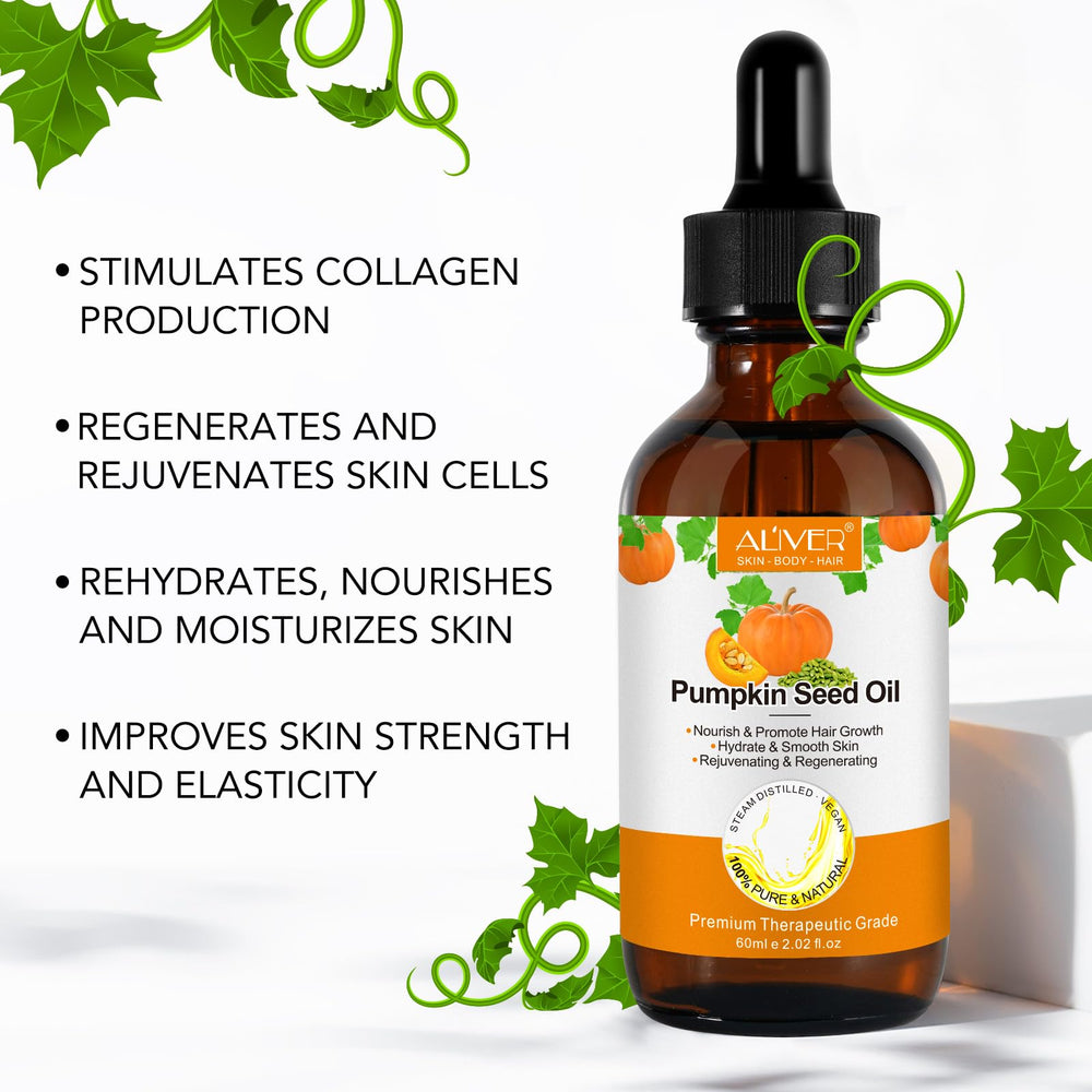 Pumpkin seed oil cuticle care provides nourishment for nail beds.