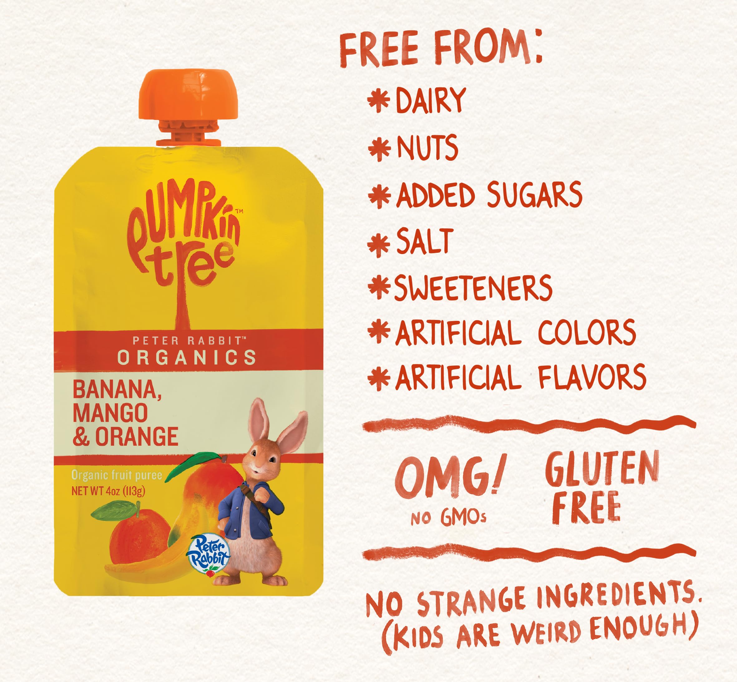 BPA-free squeezable packaging designed for toddlers and busy families on the go.