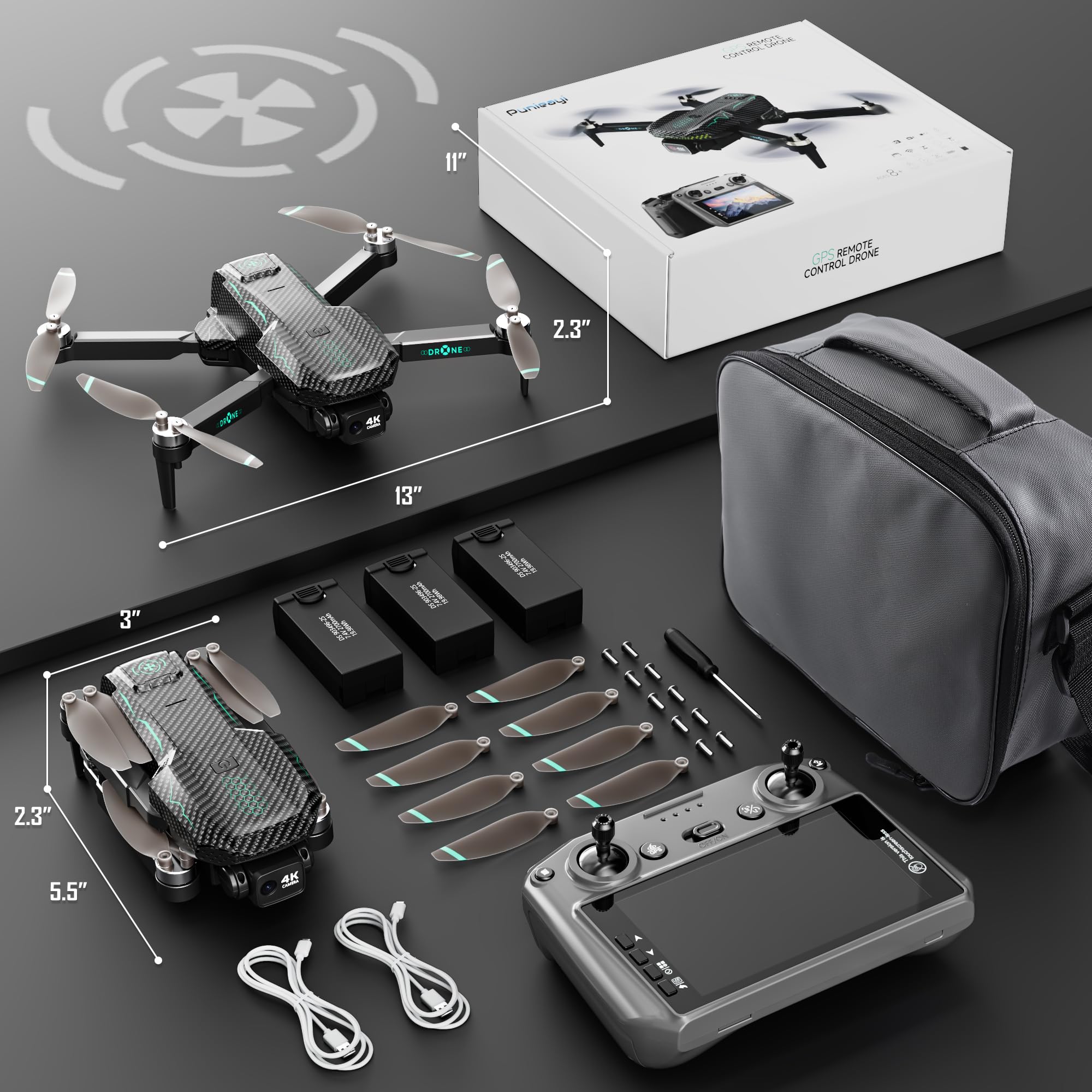 Punieayi GPS Drone beginner-friendly controls with one-key takeoff and landing