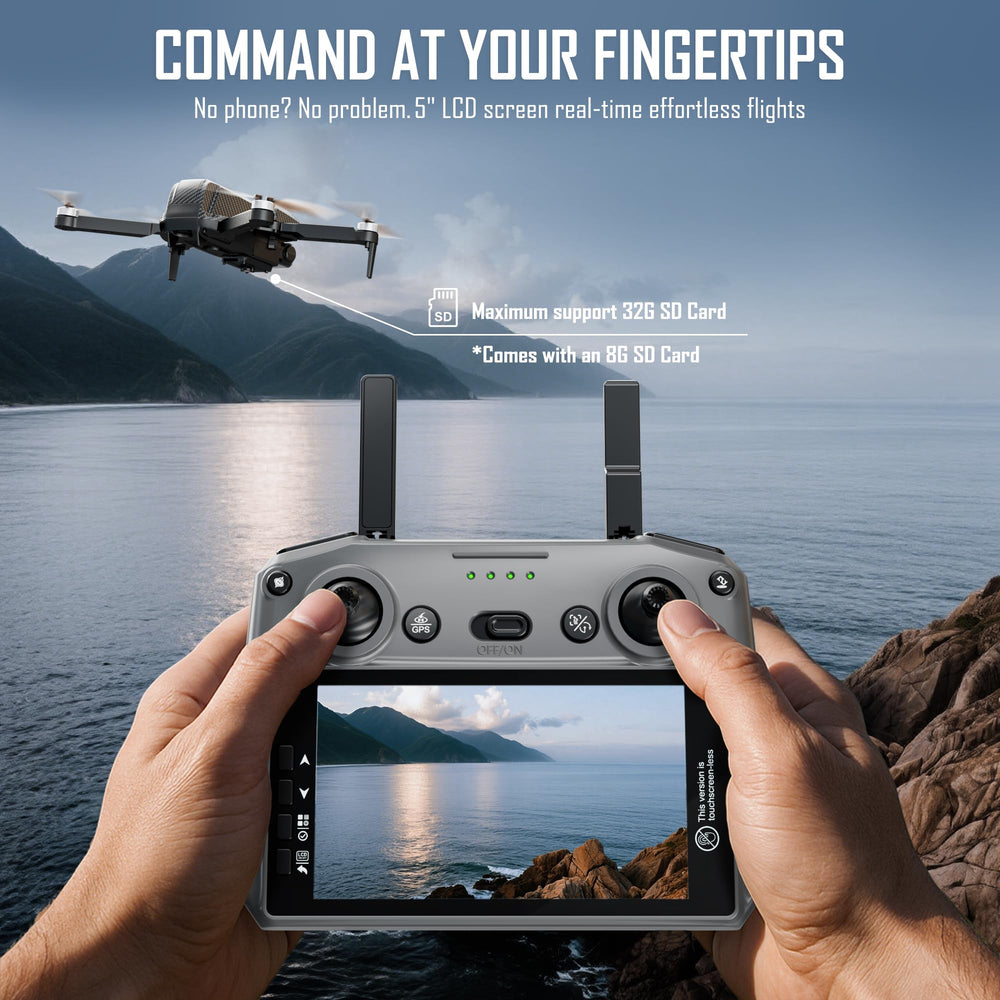 Punieayi GPS Drone brushless motors provide quiet, stable flight