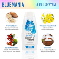 Foamy wash from Bluemania indicates cleansing and pigment deposition.