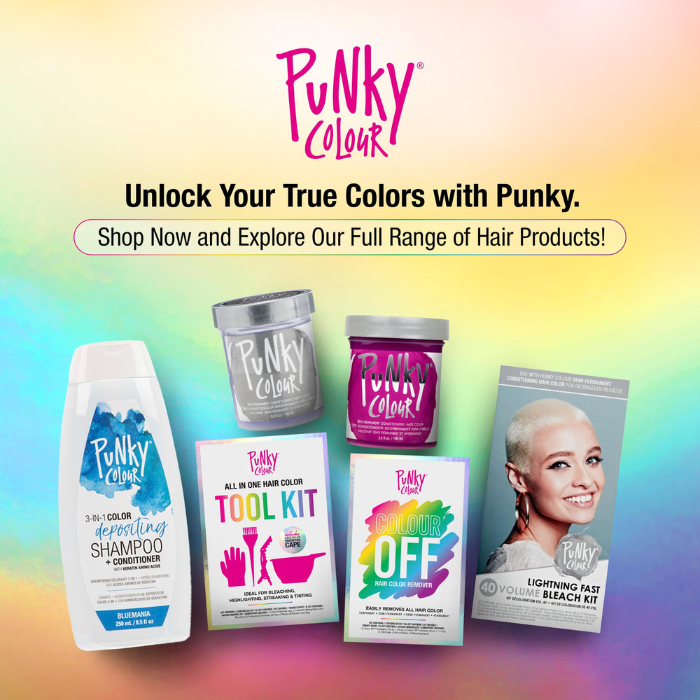 Brand packaging highlights vegan and cruelty-free credentials for Punky Bluemania.