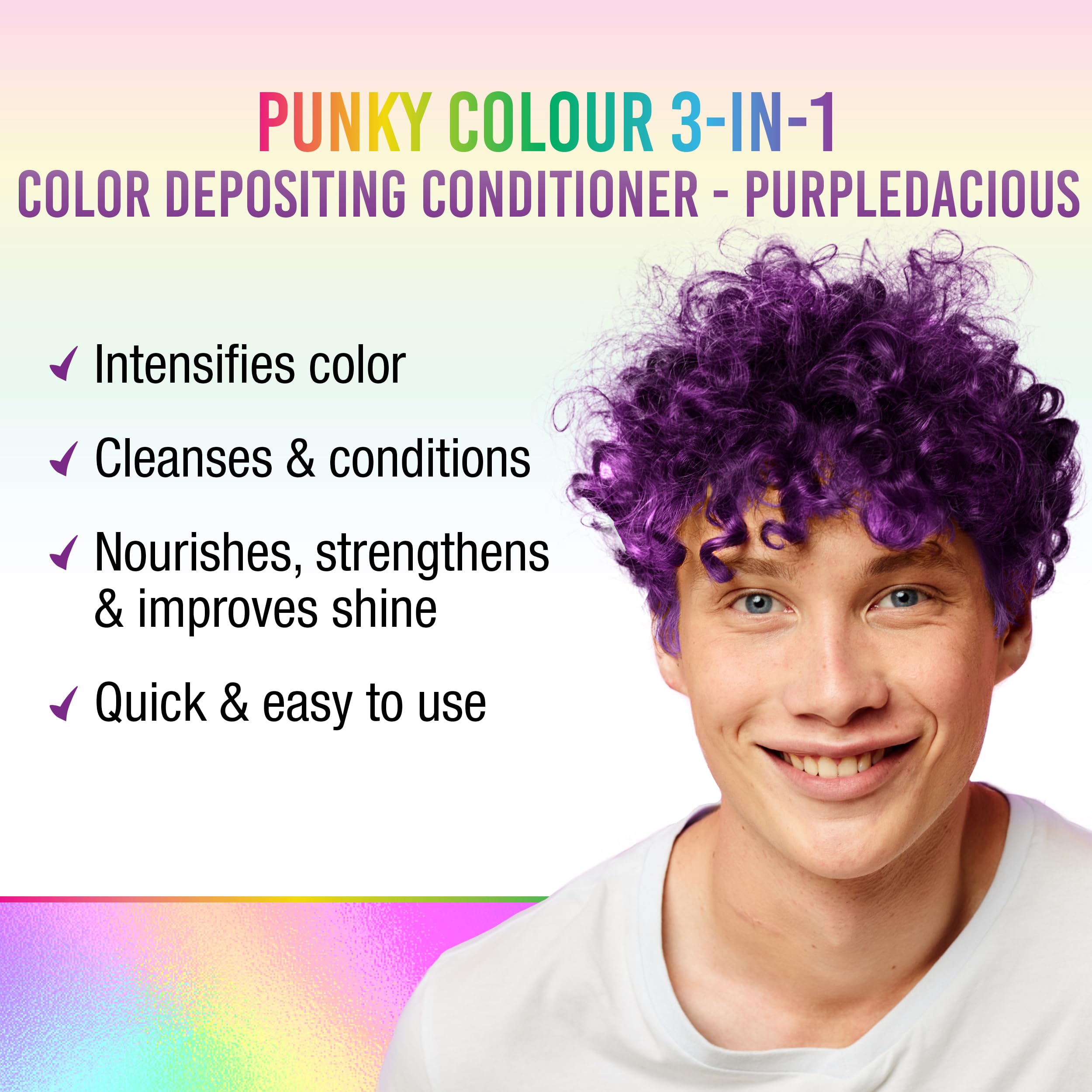 Punky Colour Purpledacious texture close-up reveals creamy conditioning and color deposit.
