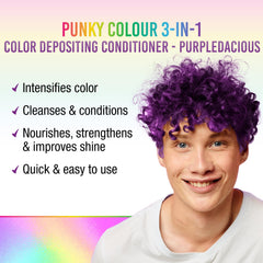 Punky Colour Purpledacious texture close-up reveals creamy conditioning and color deposit.